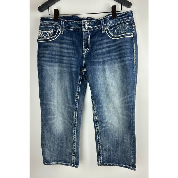 Vigoss The New York Capri Jeans Embellished Thick Stitch Women's Plus Size 20 - Picture 16 of 16